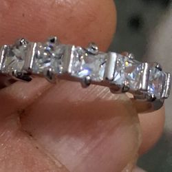 Bridal Half Eternity Cut Band ring