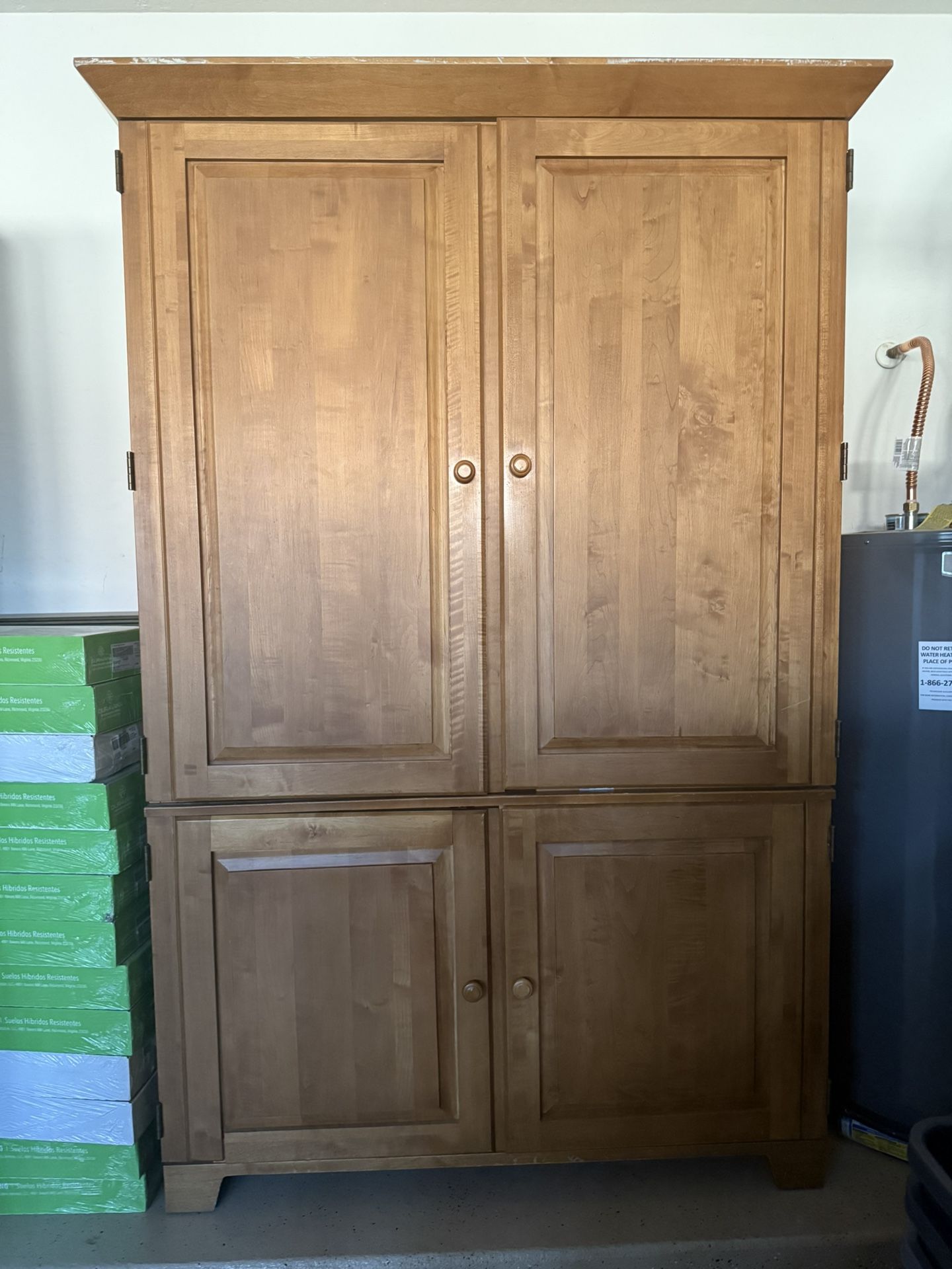 Solid Wood Armoire / Storage Cabinet – Excellent Condition 