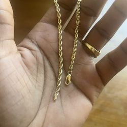 10k Rope Bracelet 