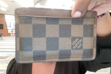 100% Authentic Louis Vuitton Damier Ebene Card Holder (N61722)