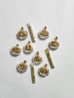 24k Gold Flakes Mini Bottles & Vials