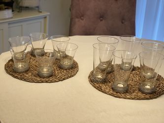 Diamond studded cup glass.