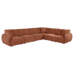 Elysia Coral 6-piece Chenille Upholstered Modular Sectional Sofa