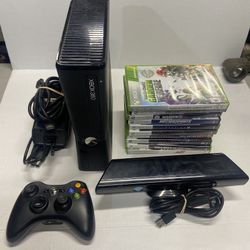 Microsoft Xbox 360 Console With 10 Games and 1 controller For Sale $160 OBO. Tested 