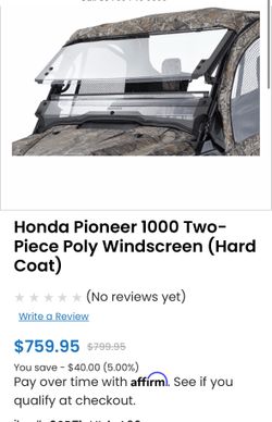 Honda Pioneer 1000 windshield