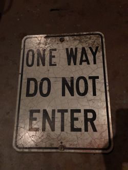 One way do not enter sign
