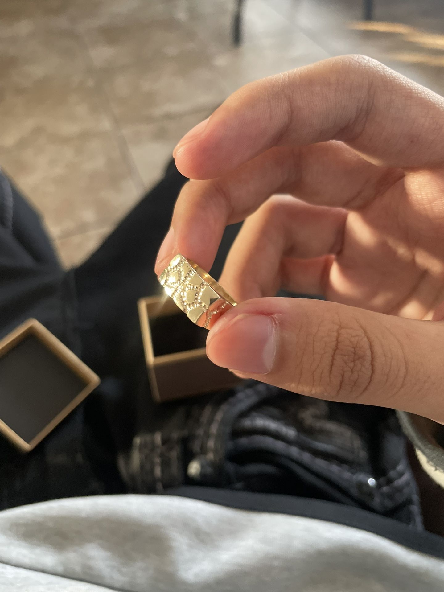 gold nugget ring