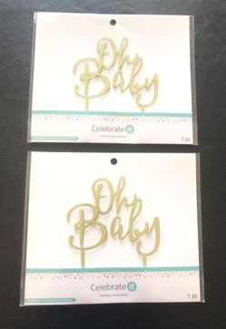 Baby Shower and Gender Reveal Cake Toppers ($3 each NEW)