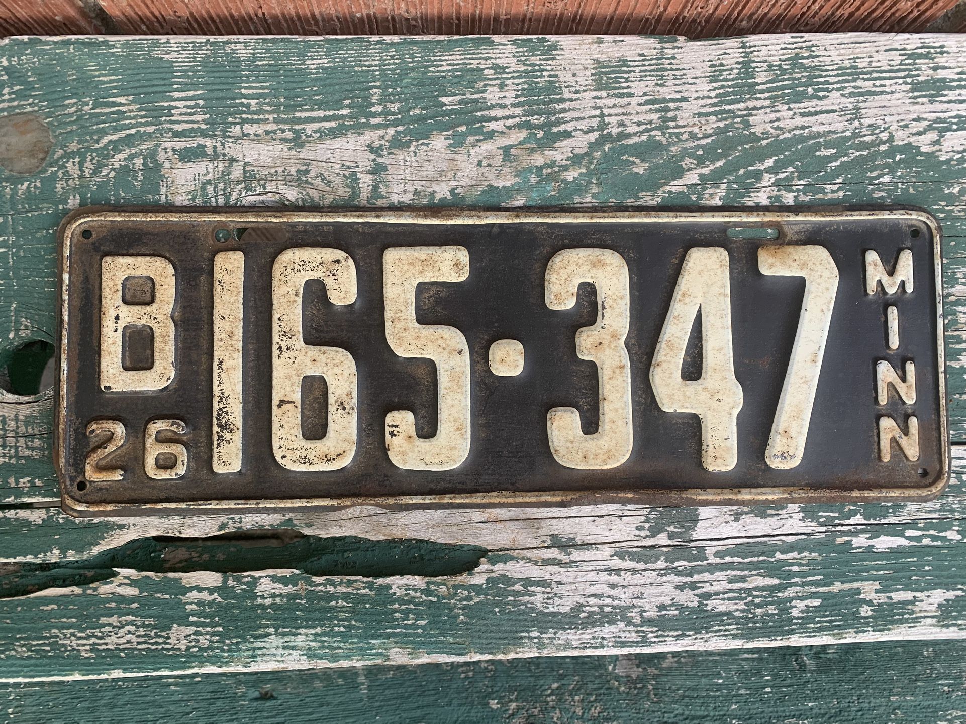 Vintage 1926 License Plate