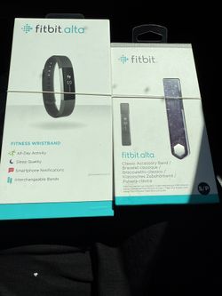 NEW Fitbit Alta Wireless Activity Fitness Tracker + Extra Band, Size Small