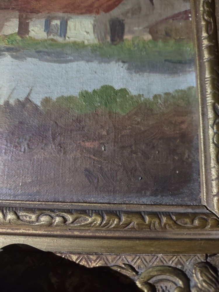 Antique Painting On Canvas.