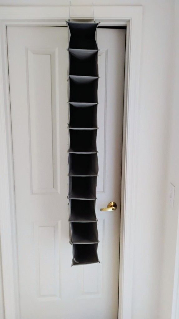 10 Shoe Hanging in Closet Shoe organizer all fabric WBar holding Hooks $10.00