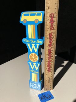 🌟 WOW Wheat Four Peaks VW Joy Bus Beer Tap Handle 