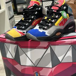 Reebok Question Mid 'Power Rangers Megazord' Mens Basketball Size 11.5