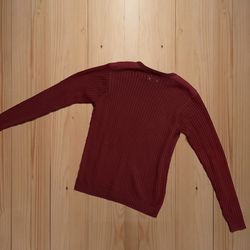 Timberland Sweater Burgundy Ribbed Men’s Size Large 100% Cotton Tagged