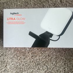 Logitech for Creators Litra Glow Premium LED Streaming Light with TrueSoft, adjustable monitor mount, brightness & color temp settings, desktop app co