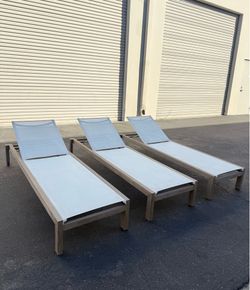 Restoration Hardware Teak Chaise Lounges