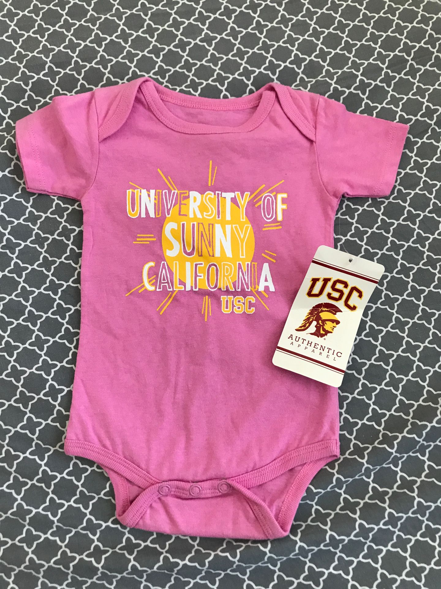 USC authentic apparel baby girl onesie 6 months