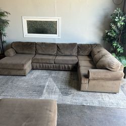 Large Brown Sectional Sofa- FREE DELIVERY
