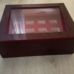 Wooden Ring Display Case up to 12 slots