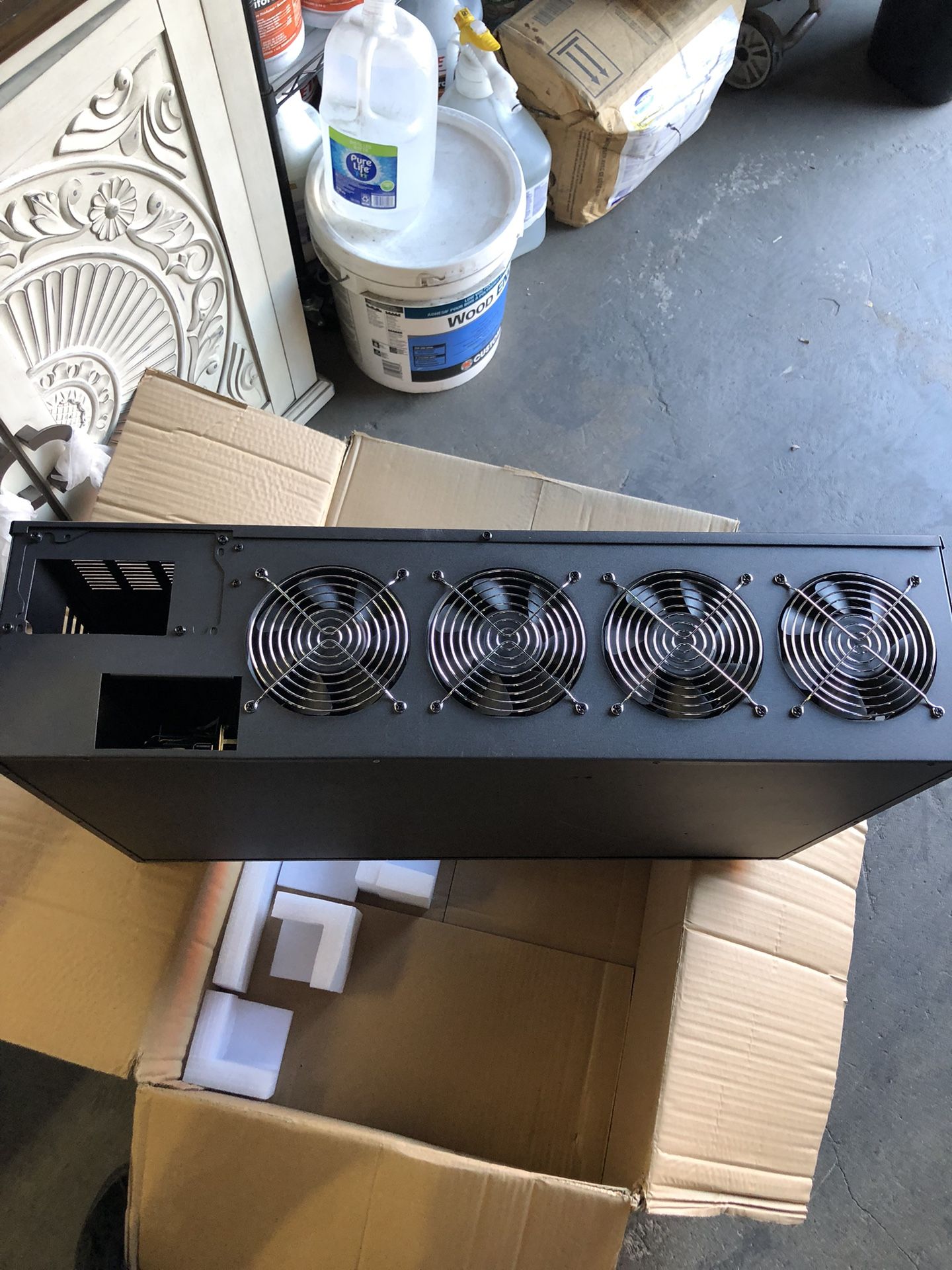 ETHEREUM MC03 BAREBONE MINING RIG CASE 8 GPU SLOTS MINING FRAME DL CASE  MC03 Computers & Accessories