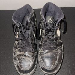 Nike Air Jordan 1 Mid Retro OG Speckle Black White Mens Used Size 8