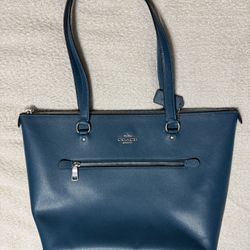 Coach Blue Tote Bag Purse 