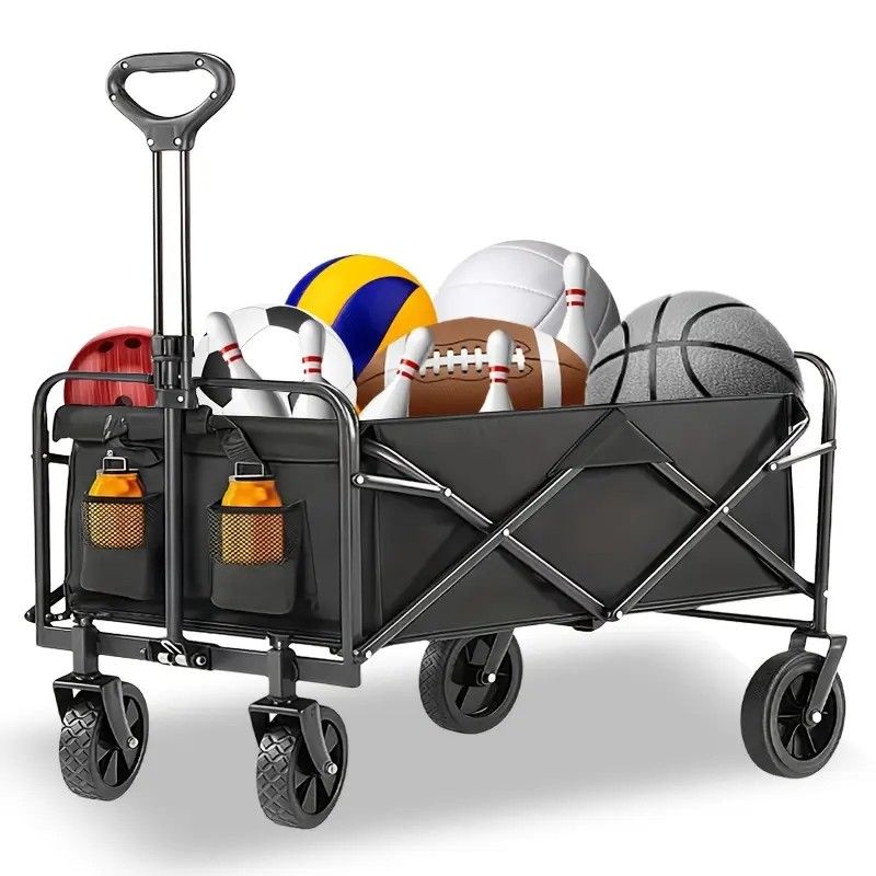 Collapsible Folding Wagon Cart, Large Capacity Camping Wagon
