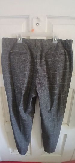 Dkny Gray Plaid Dress Pants