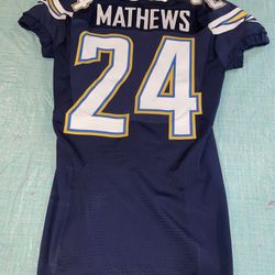 Ryan Mathews 2013 Game Used Team Issue San Diego Chargers Jersey Nike Adult 38