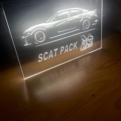 SCAT PACK LED NEON WHITE LIGHT SIGN 8x12