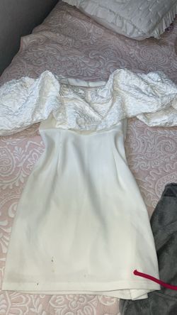 white shoulder dress