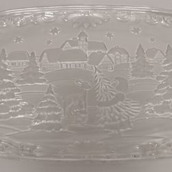 Christmas Glass Platter 