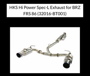 HKS Hi-Power SPEC-L Exhaust for Subaru BRZ / Scion FR-S / Toyota 86.
