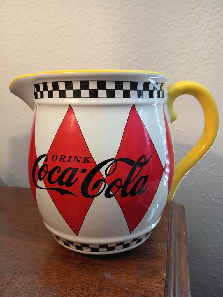 Enesco 1997 Coca Cola Ceramic Pitcher