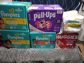 Diapers, pull Ups , Huggies, Pampers