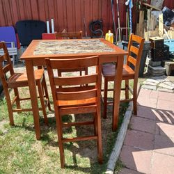 High Table w 4 Chairs 