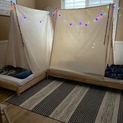 Twin Beds With Custom TeePees 