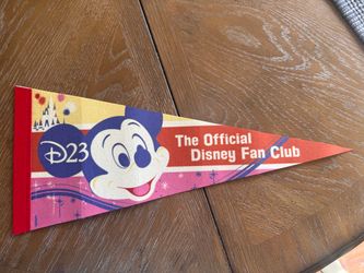 Walt Disney World D23 Fan Club Membership 50 Years Pennant Mickey Mouse