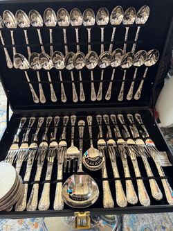 WM ROGERS & SON 63 Piece Set For 12 Complete