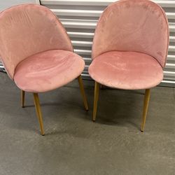 Pink Velvet Chairs $75 Each