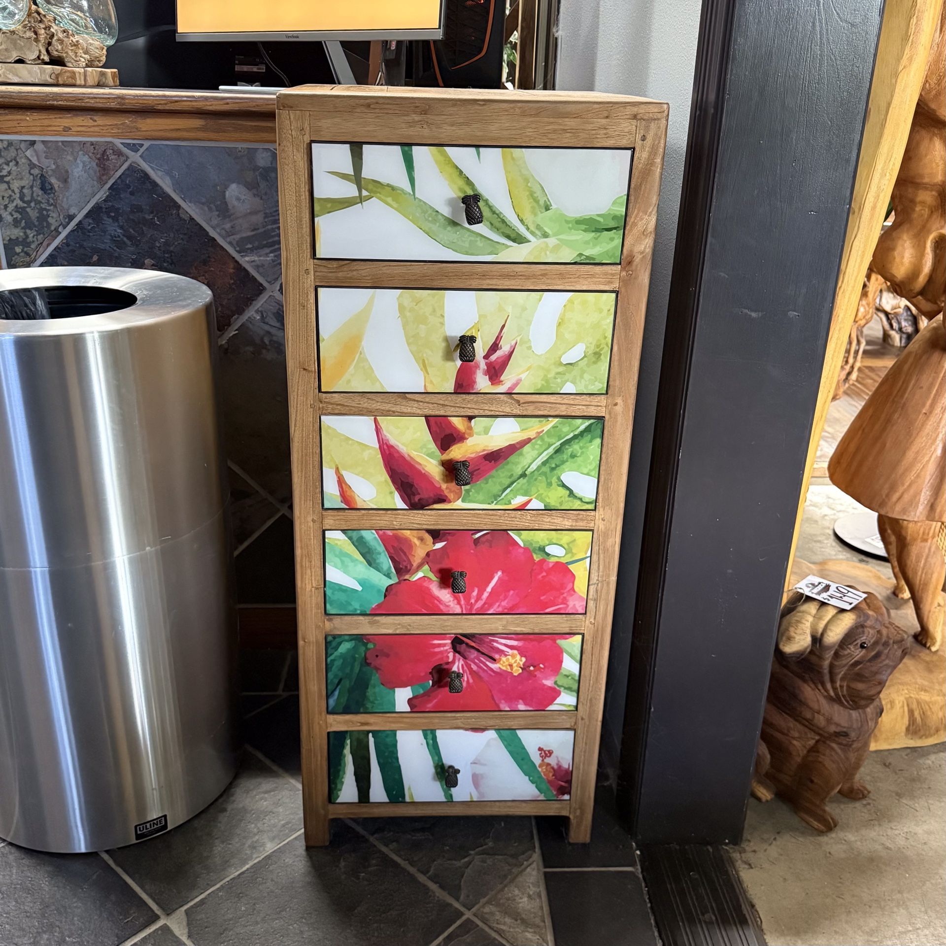 Sale! Tropical Protea High Chest Drawer  - Tropical Collection 
