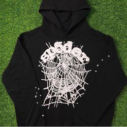 Spider black and white hoodie size medium 
