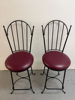 Pair of Wrought Iron Bistro Chairs