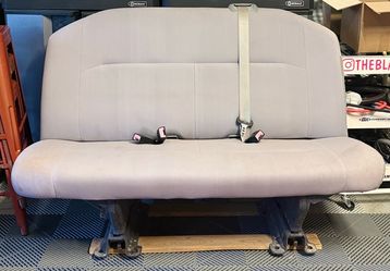 Bench Seat with Seatbelts Gray Cloth