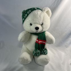 1987 Vintage K-Mart Sitting Holiday Teddy Bear 16”