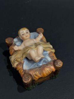 2001 Thomas Kinkade Hawthorne Village Christ Child Nativity Manger Figurine