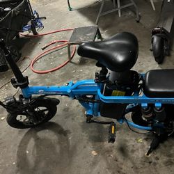 Blue Electric Bike