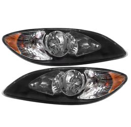 For 2008-2016 International ProStar Black Housing Car Headlights Pair