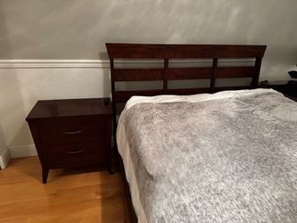 Ethan Allen Queen Bed & Night Table